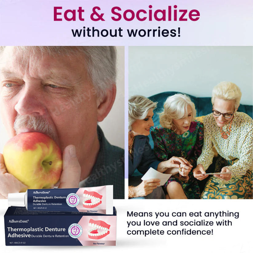 AdhereDent® Thermoplastic Denture Adhesive ⏳ Durable Denture Retention